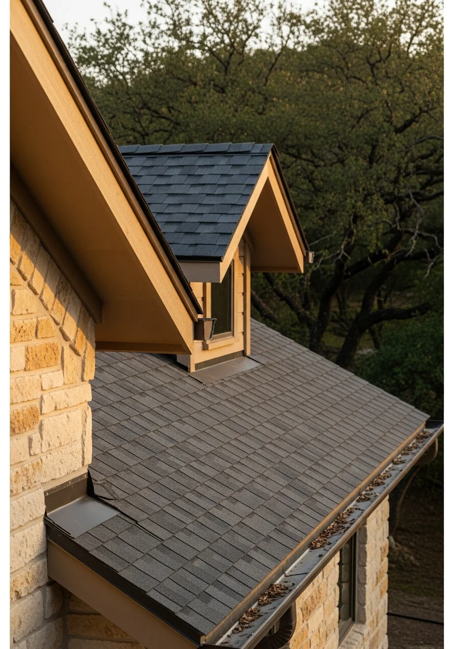 Detail of a south Austin hill country property with native plants and natural terrain.